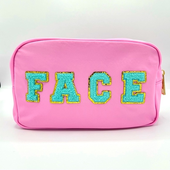 NEW Large Makeup/Skincare Pink Preppy Bag